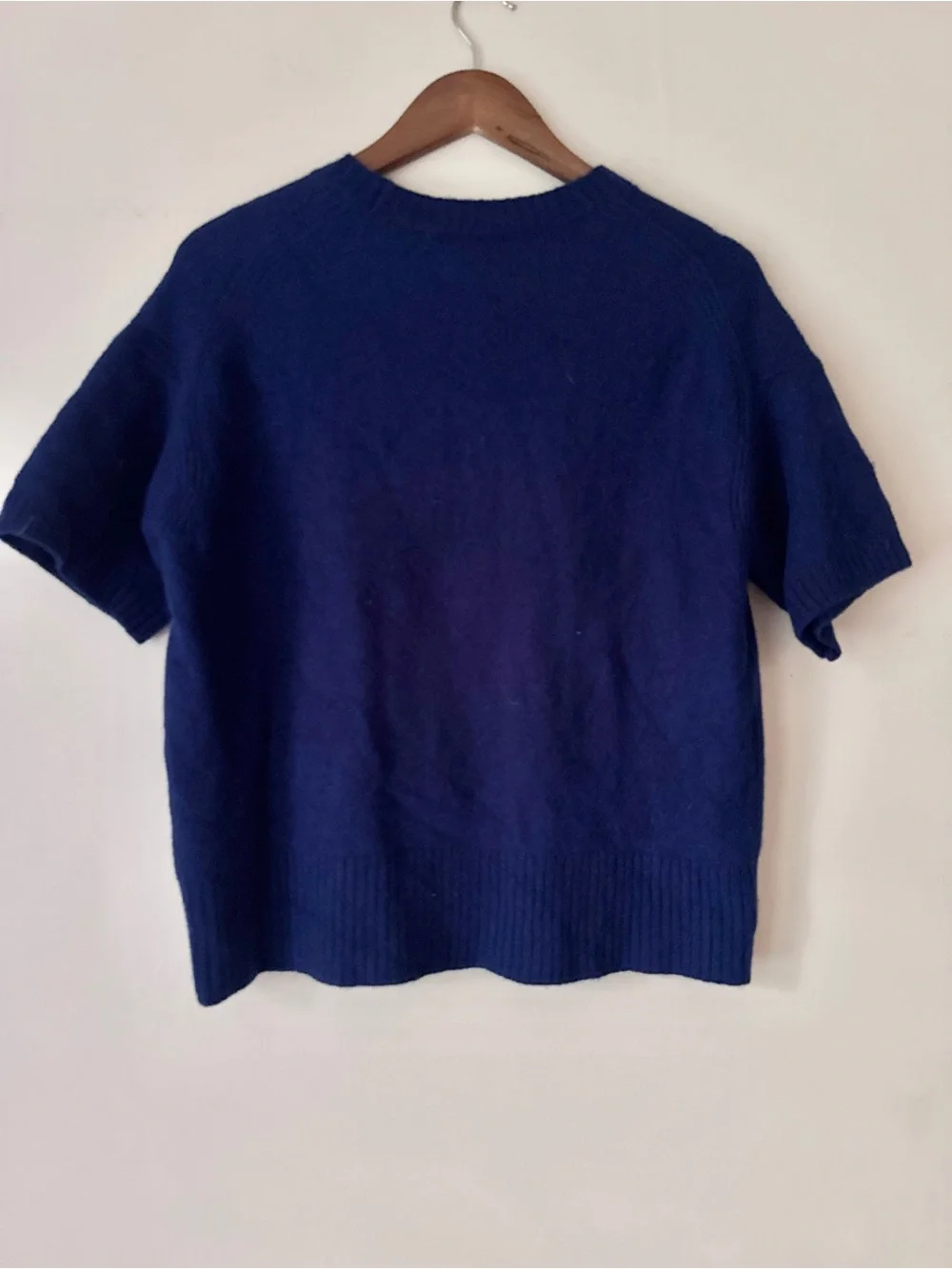 J. Crew Short-Sleeve Crewneck Sweater in Cobalt Blue - Size M
